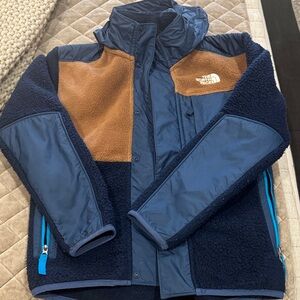 The North Face Kids' Blue and Brown Jacket